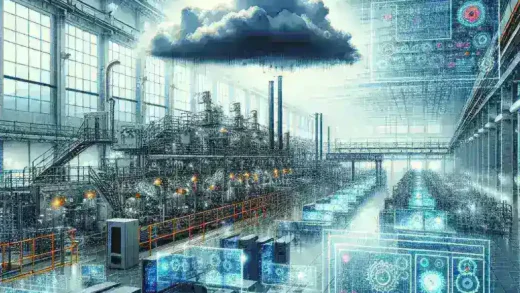 "Visual representation of cyber threats to Operational Technology in local factories, highlighting security vulnerabilities and potential risks to industrial systems."