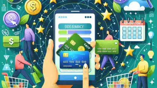 "Tokopedia lanza su nuevo sistema de recompensas PayLater, mostrando un usuario satisfecho utilizando la aplicación en un smartphone para realizar compras en línea."