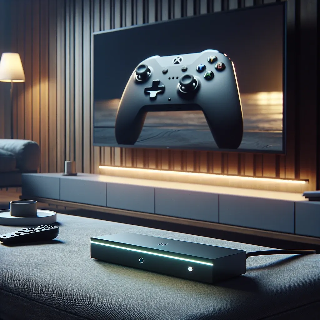 "Amazon Fire TV Stick Baru dengan Performa Gaming Ringan - Gambar perangkat streaming yang menampilkan desain sleek dan remote kontrol, cocok untuk pengalaman menonton film dan bermain game di rumah."