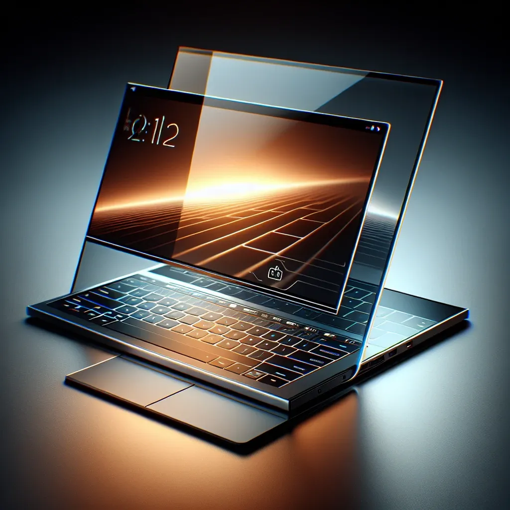 "Lenovo unveils innovative dual-screen laptop with virtual keyboard technology, showcasing its unique design and advanced features."