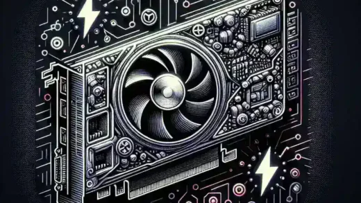 "Ilustrasi ray tracing yang menunjukkan dampak teknologi pada konsumsi daya GPU desktop dalam permainan dan grafik 3D."
